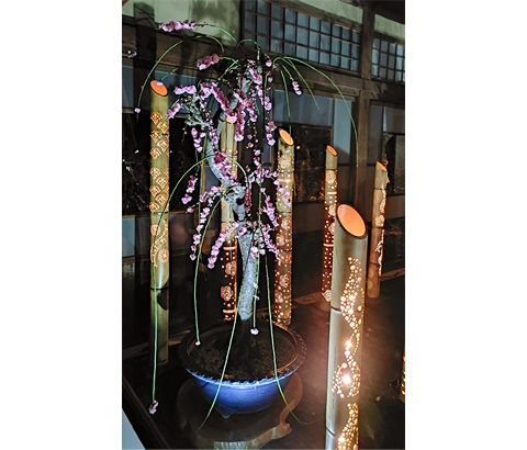 北ビワコホテルグラツィエ賞「竹灯籠と梅」